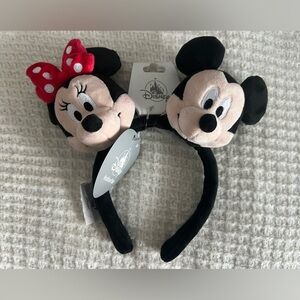 Disney Parks Create Your Own Plush Character Headband Mickey & Minnie New